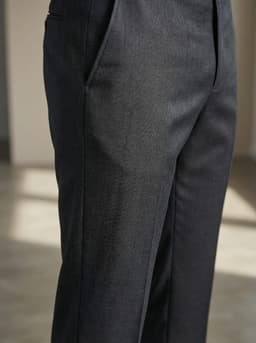 Men’s Linen Cotton Dress Pants – Elegant Full Length Formal Trousers Black