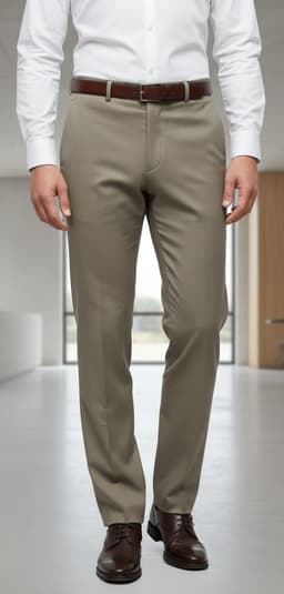 Men’s Spain Formal Ankle Length Pants – Modern Slim Fit Office Wear Light Brown