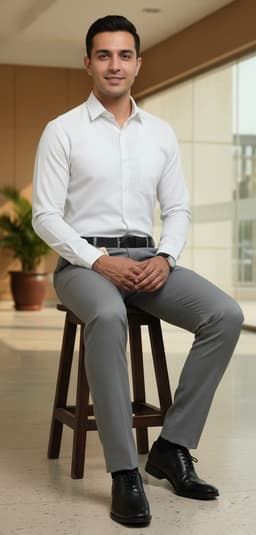 Men’s Spain Formal Ankle Length Pants – Modern Slim Fit Office Wear Light Grey